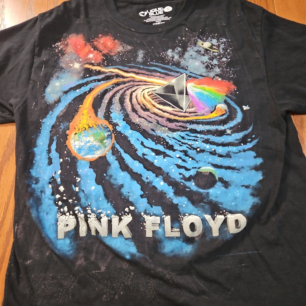 Lot Of 3 Liquid Blue Pink Floyd T Shirts Mens Size Large Band Tees Collection - Picture 9 of 10